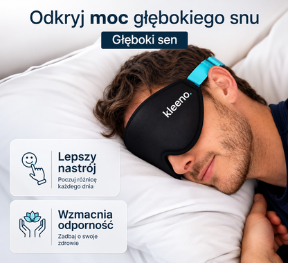 Kleeno Night™ – Maska do spania 3D | 100% zaciemnienia, zero ucisku na oczy
