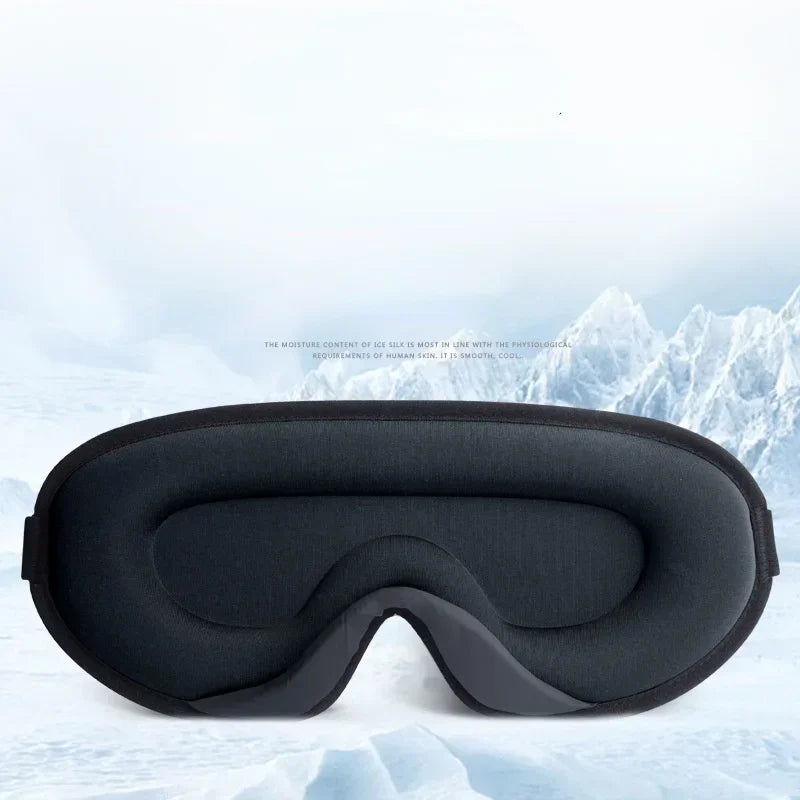 3D Memory Foam Silk Sleep Mask Soft Eye Patches Comfort Three Dimensiona Design Face Sleeping Mask Eyeshade Breathable Women Men